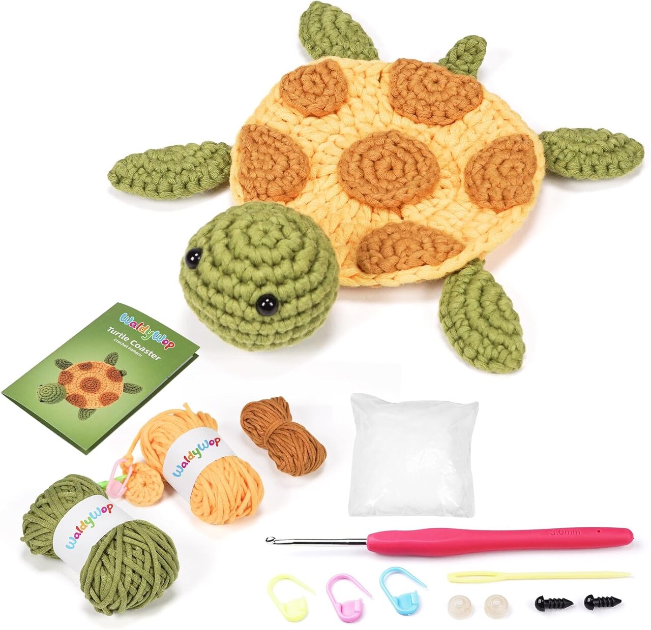 Crochet Kit for Beginners – Easy to Follow Tutorials, Ergonomic Hook & Tangle-Free Yarn, Complete DIY Craft Set for Girls 8-12 & Women, Stress Relief & Home Decor